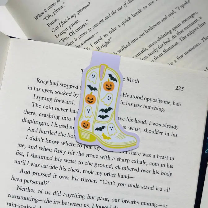 Spooky Cowboy Boot Magnetic Bookmark