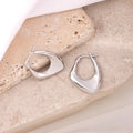 Oblong hoop earrings 925 silver