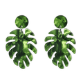 Monstera acrylic earrings 🍃