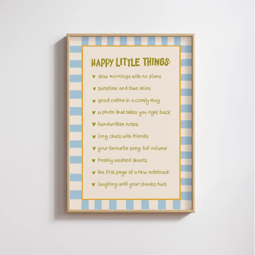 Happy little things Print