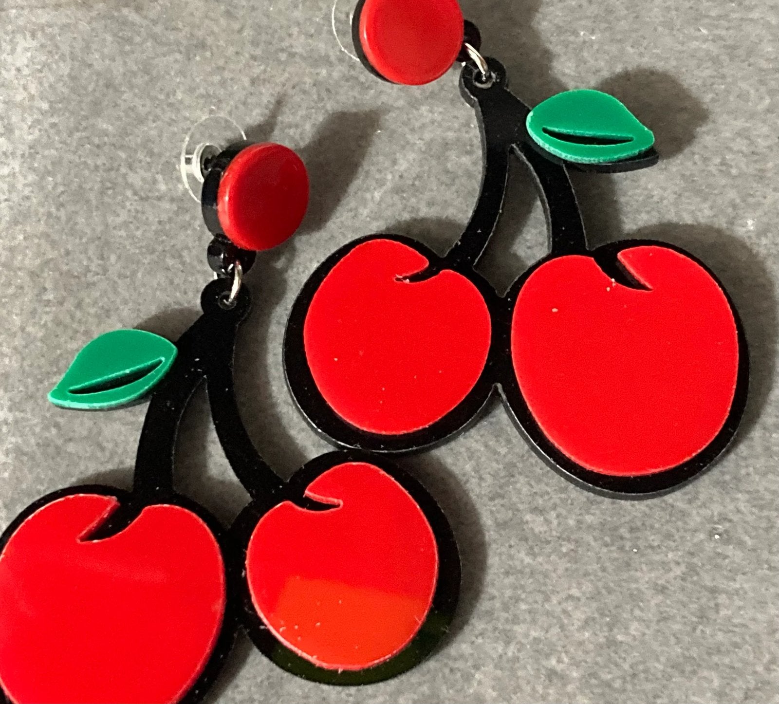 Fruit acrylic earrings 🍒🍓