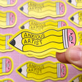 Anxious artist Sticker