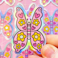 Pink butterfly Sticker