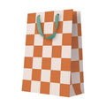 Burnt Sienna Checkerboard Large Gift Bag