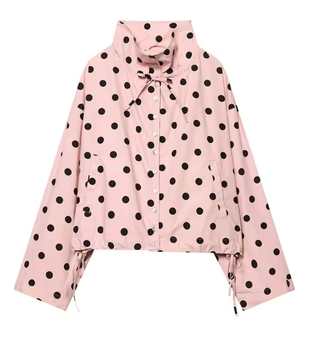 Pink Polka Dot Statement Jacket ✨