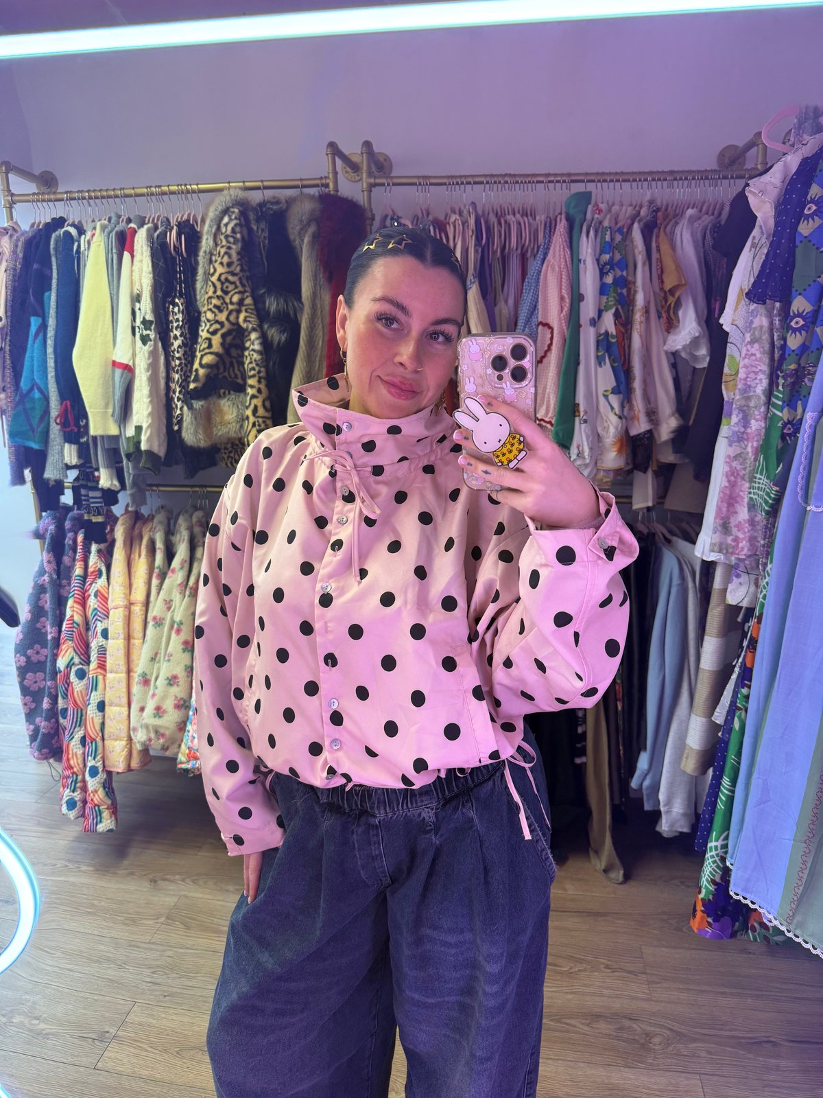 Pink Polka Dot Statement Jacket ✨
