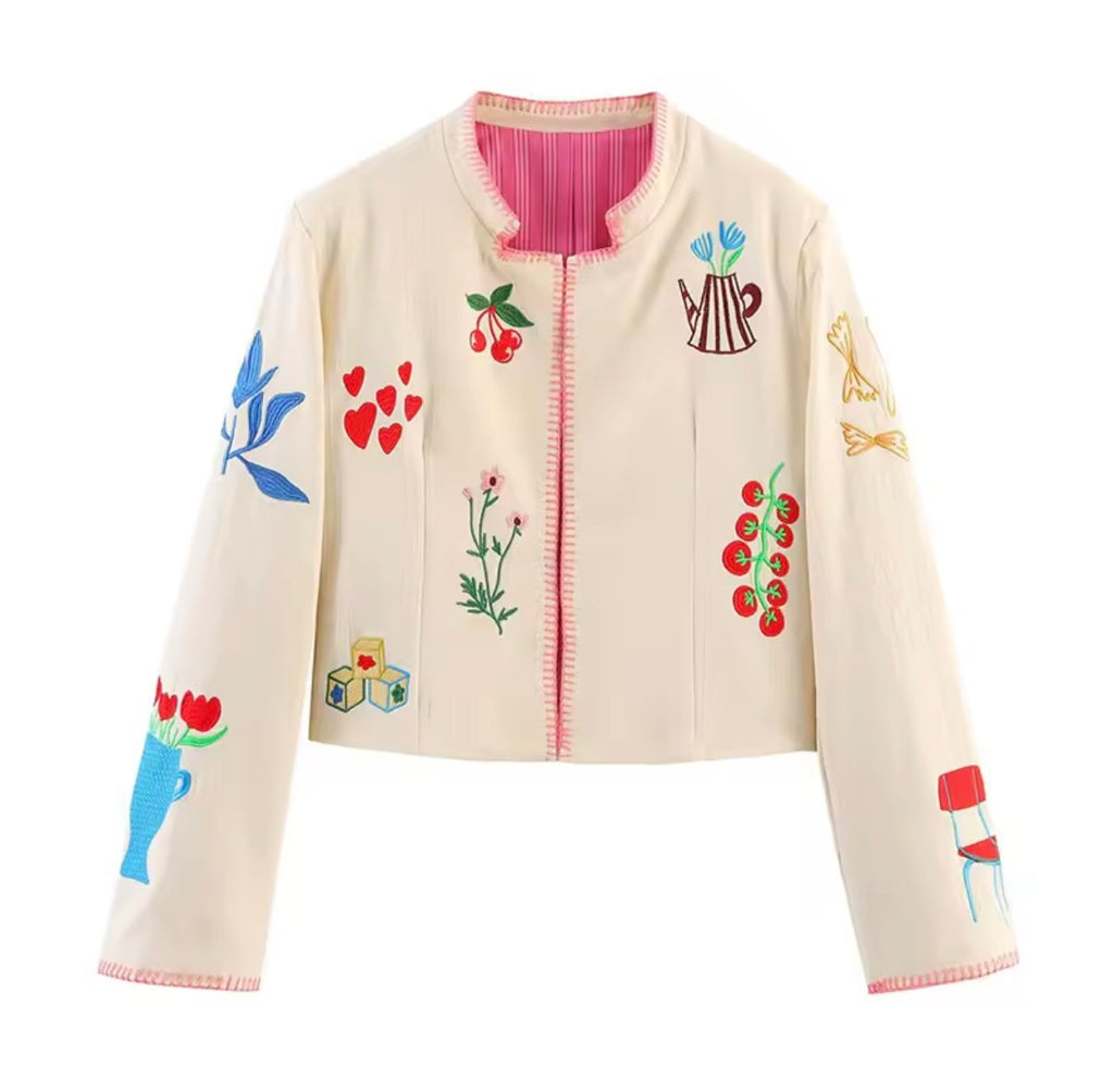 Embroidered spring jacket 🌼