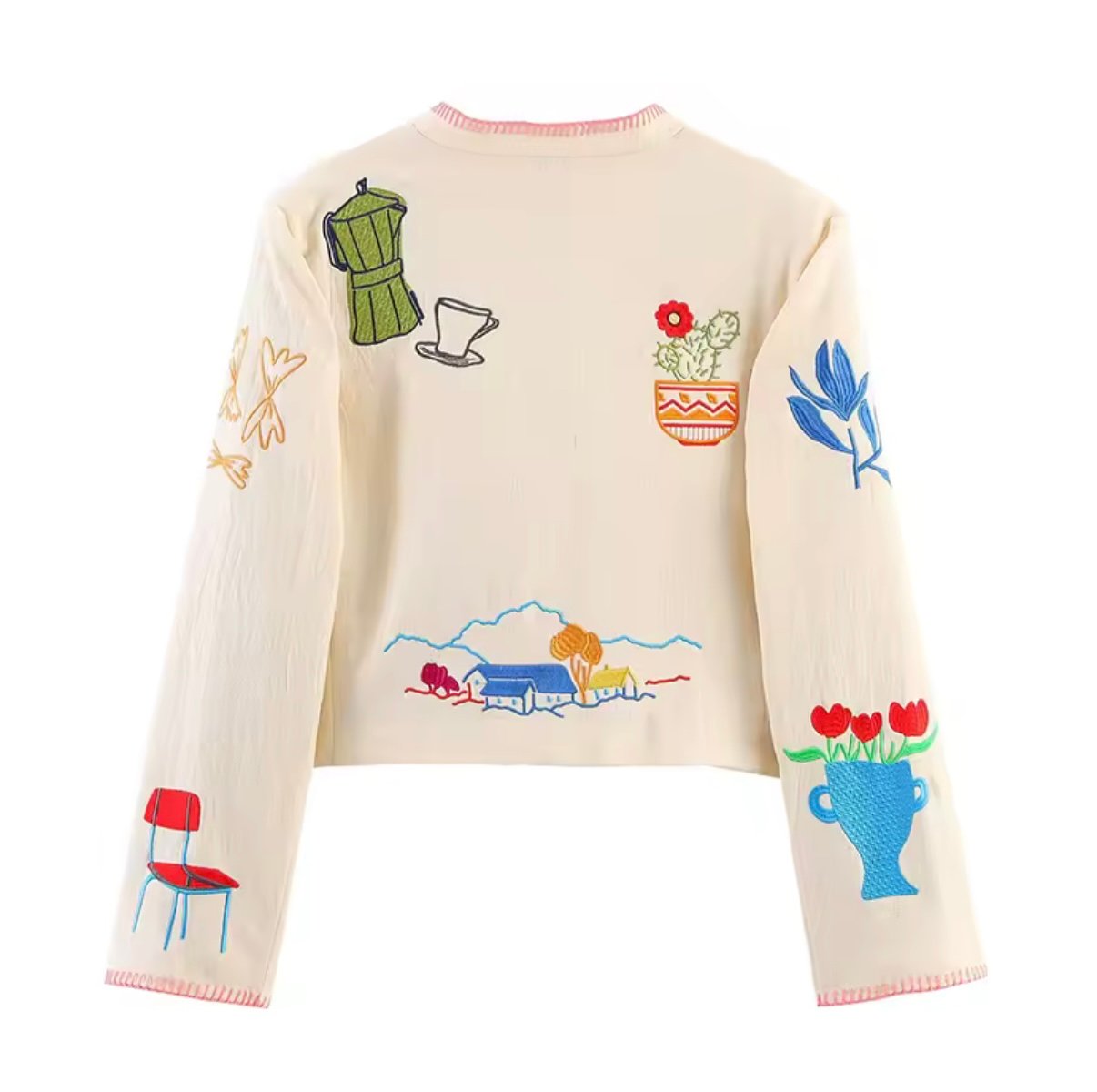 Embroidered spring jacket 🌼