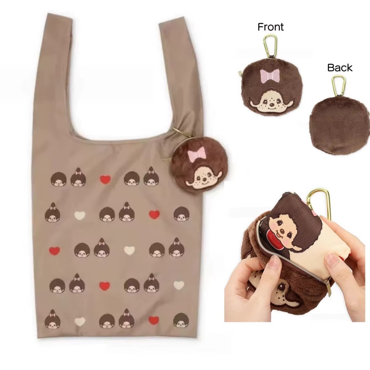 Monchhichi Purse and reusable bag 🙈