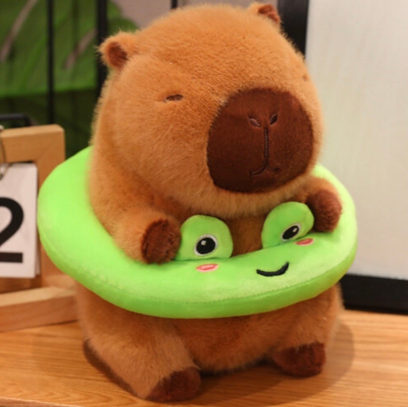 Capybara Plush Keyring🍑🍊🥑🍓🐸🐰🐥