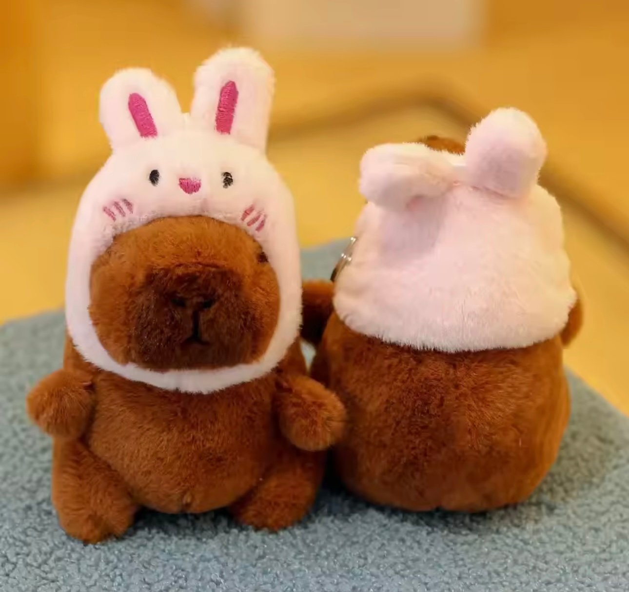 Capybara Plush Keyring🍑🍊🥑🍓🐸🐰🐥