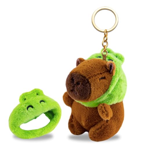 Capybara Plush Keyring🍑🍊🥑🍓🐸🐰🐥