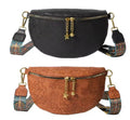 Faux Leather Embroidered Bum Bag