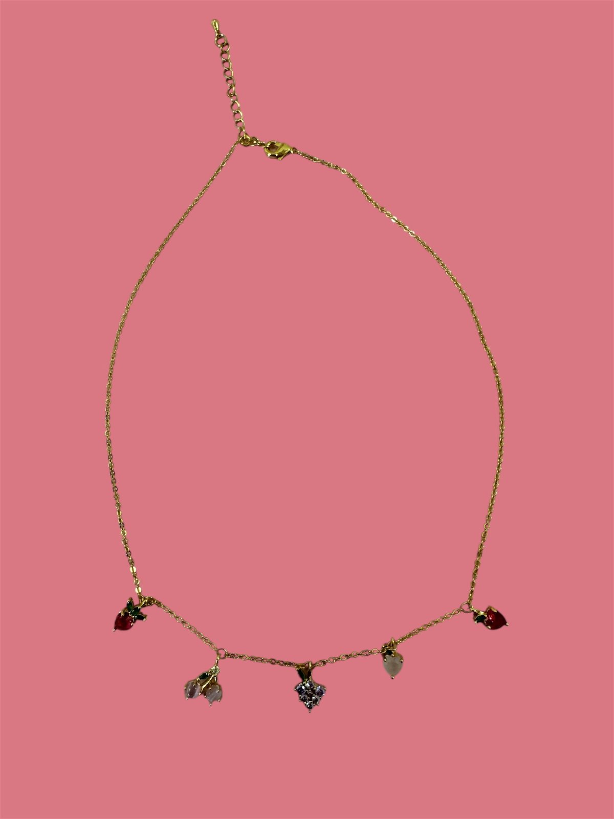 Fruit Charm Necklace 🍎🍓🍒🍇