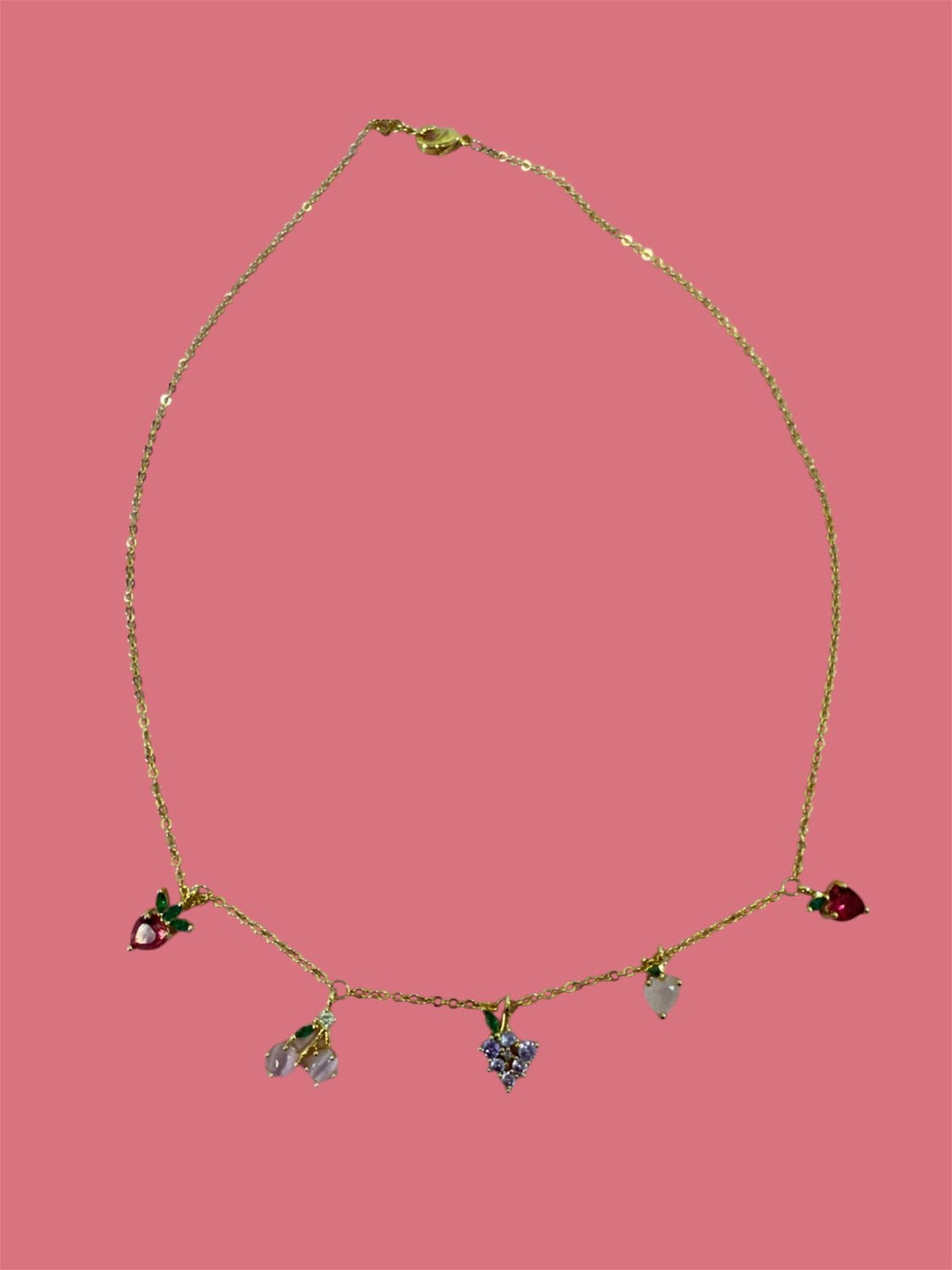 Fruit Charm Necklace 🍎🍓🍒🍇