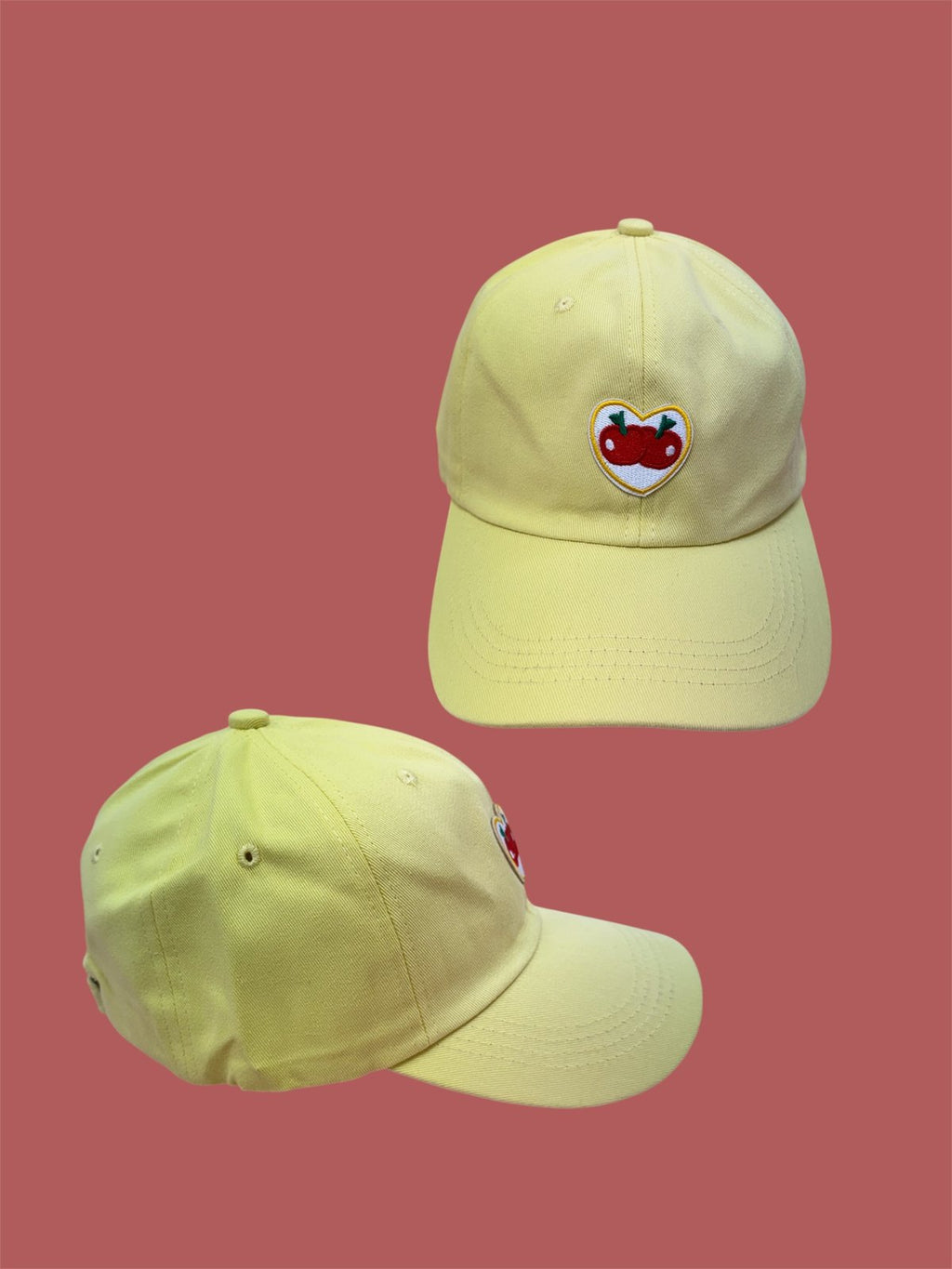 Cute Embroided Caps🍎🐥🍒🐮