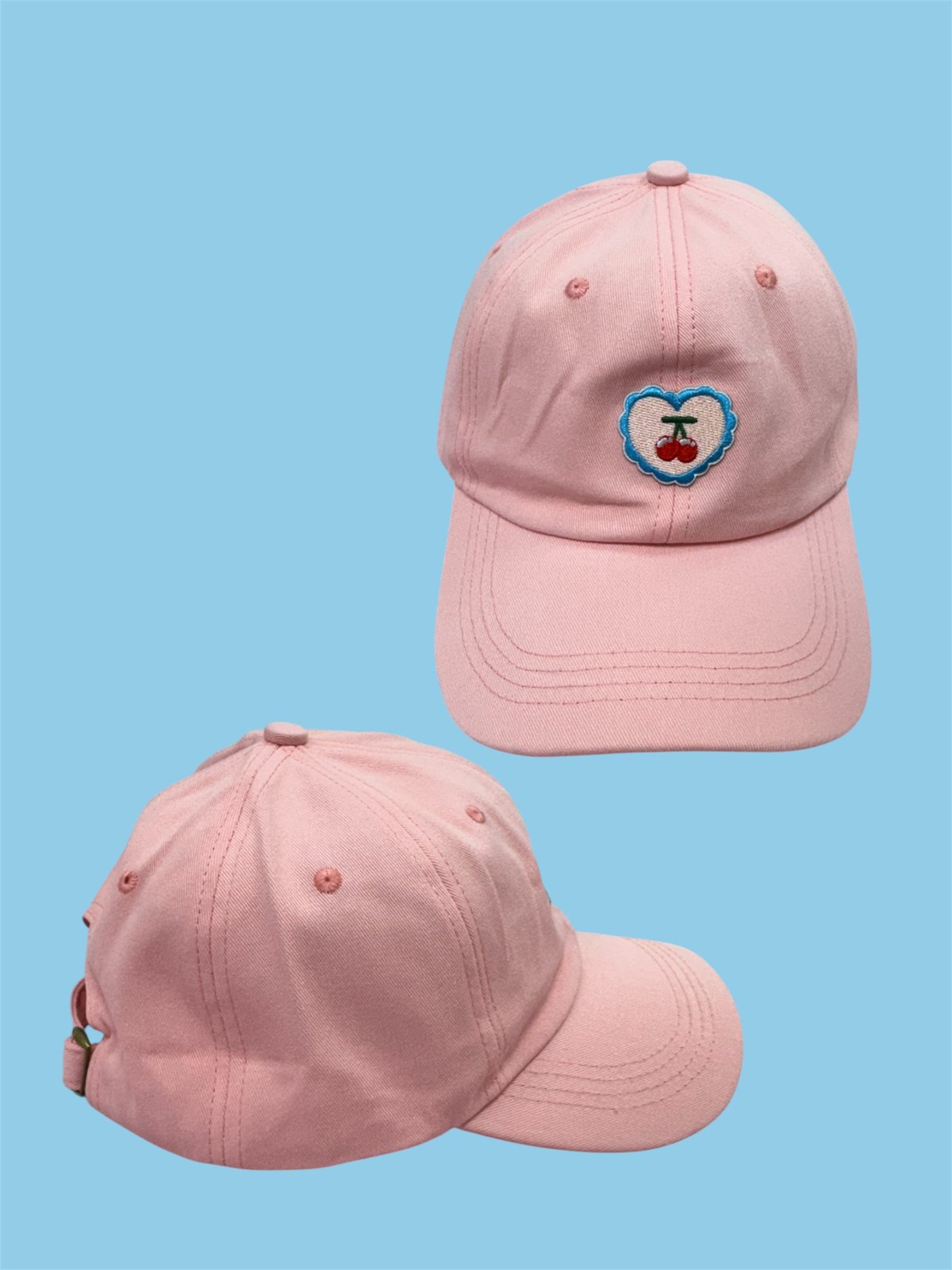 Cute Embroided Caps🍎🐥🍒🐮