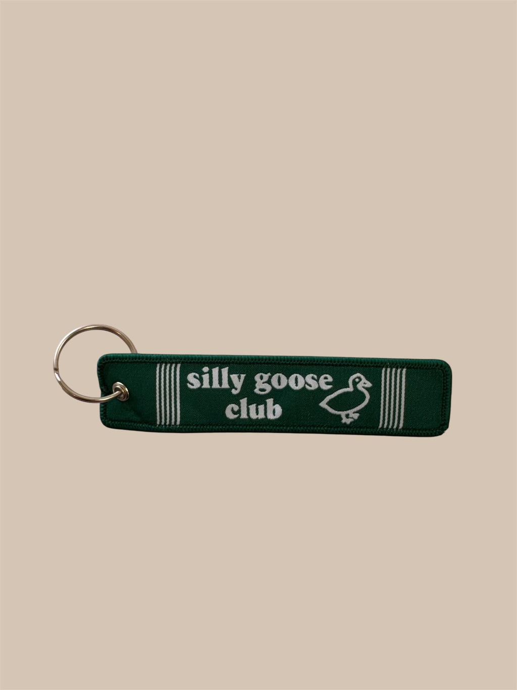 Slogan Fabric Keyring