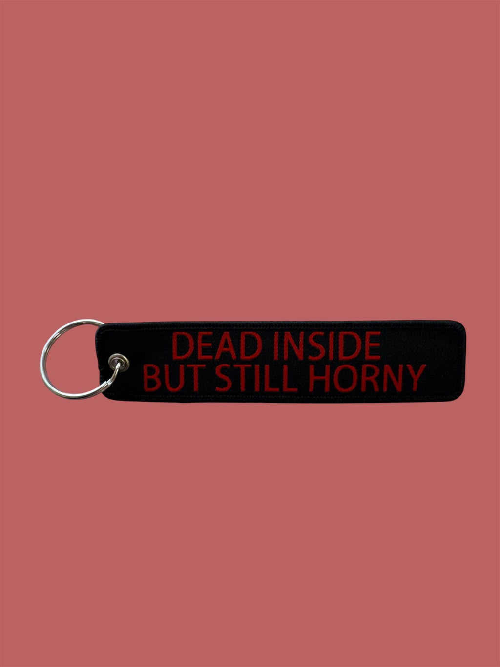 Slogan Fabric Keyring