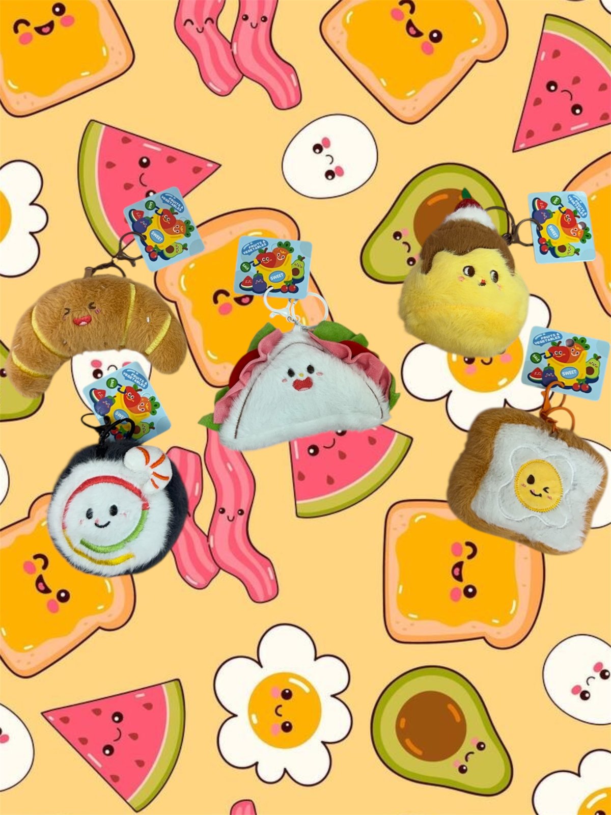 Food Plush Bag Charms