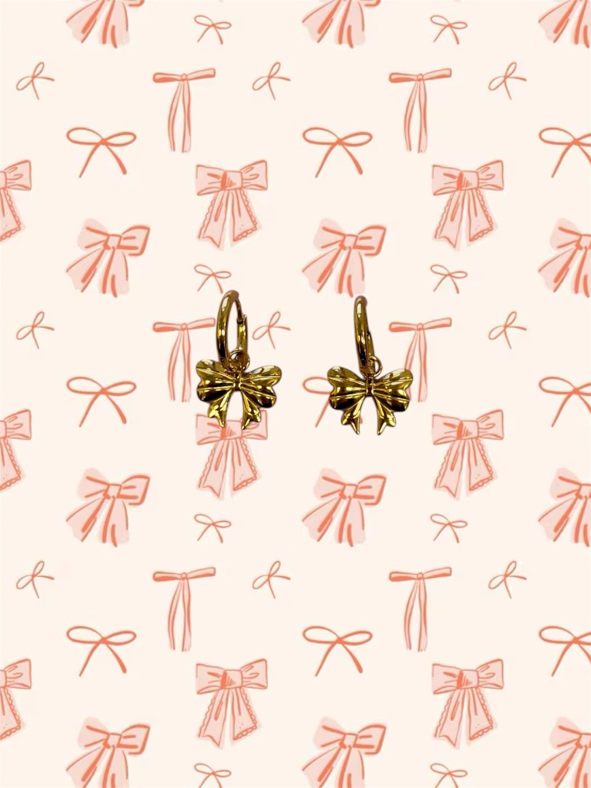 Bow Hoop Earrings 🎀