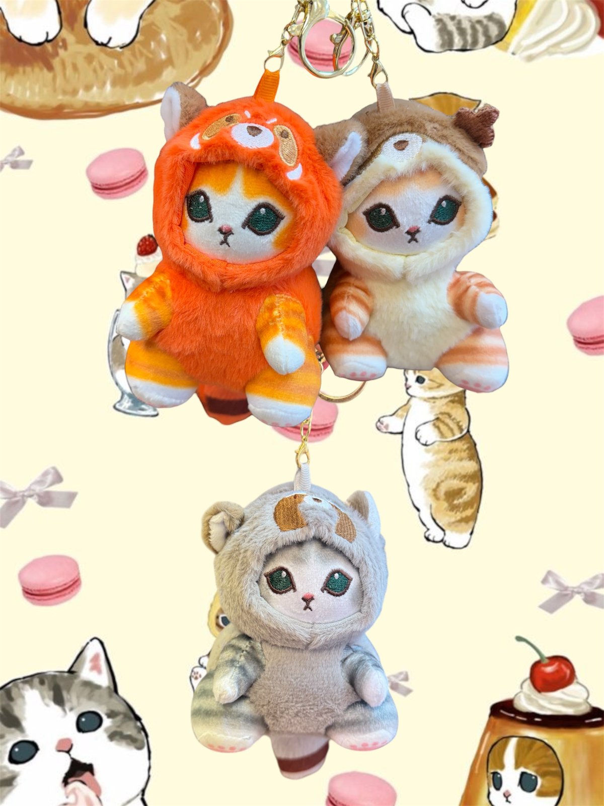 Mofusand Plush Keyring 🐱🐼