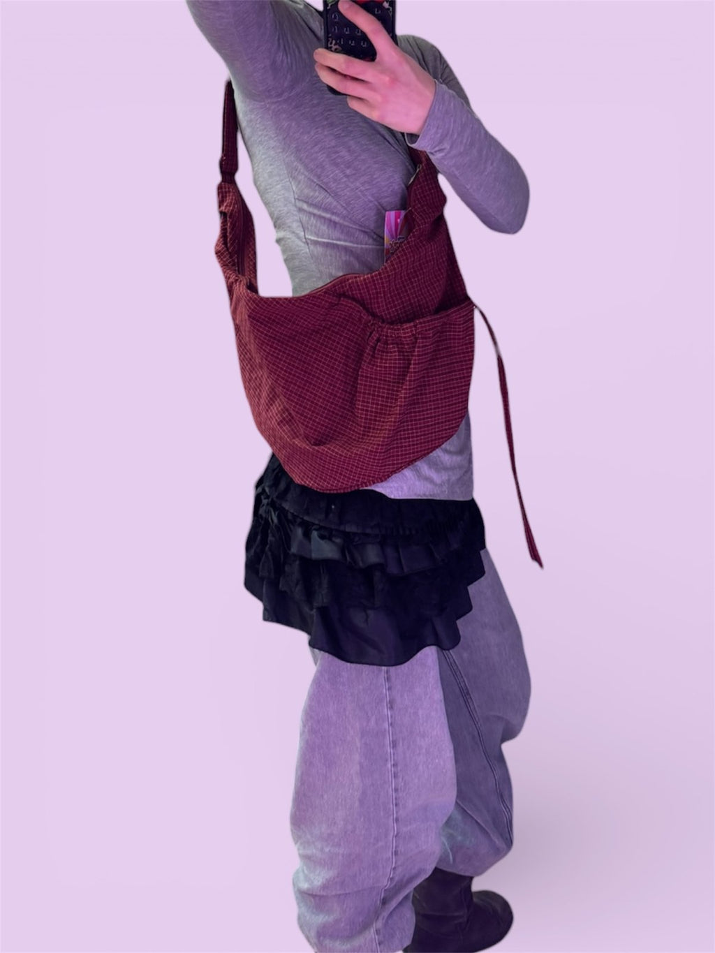 Check Nylon Bag