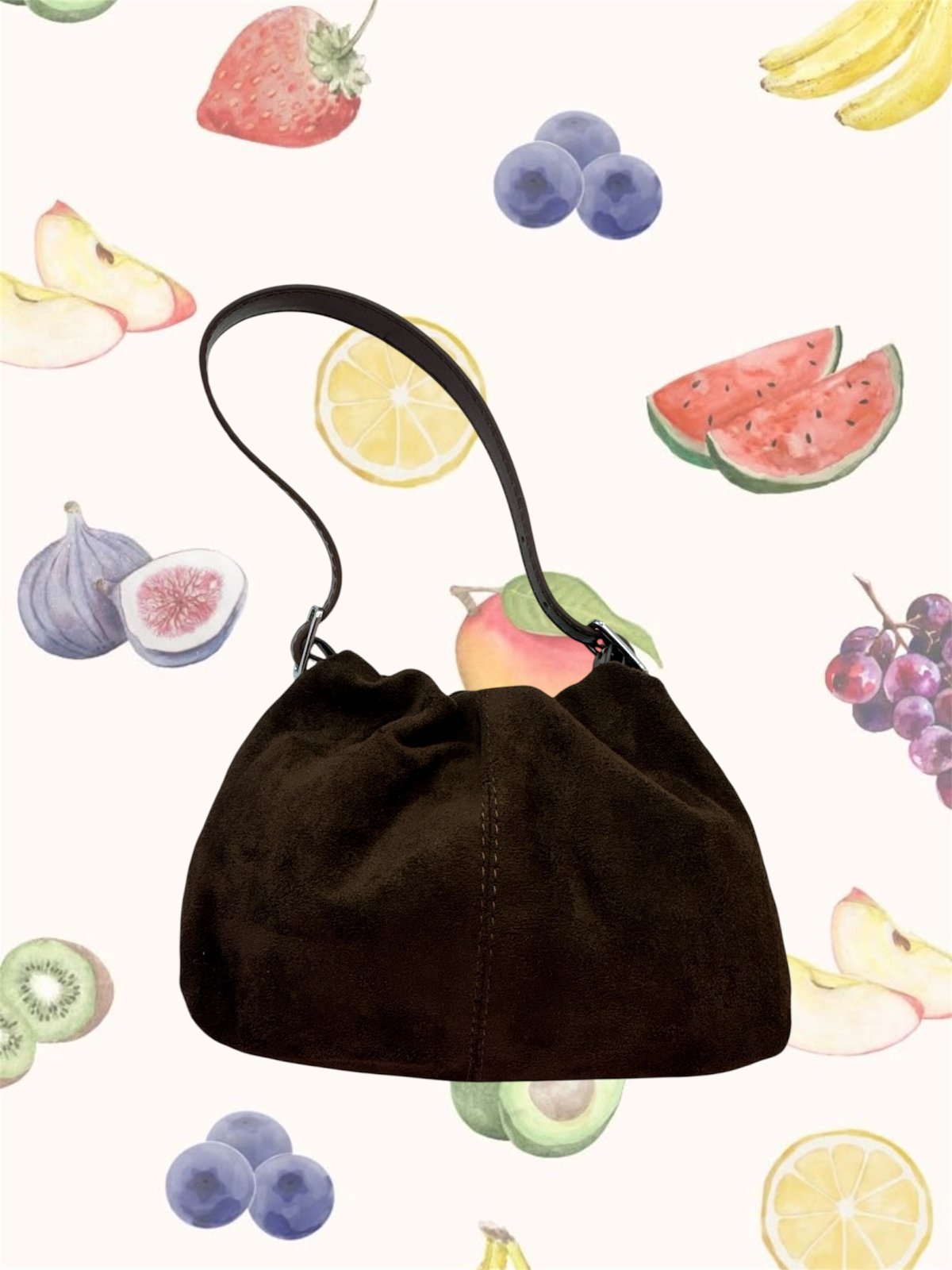 Faux Suede Bucket Bags 🍎🍏🍌