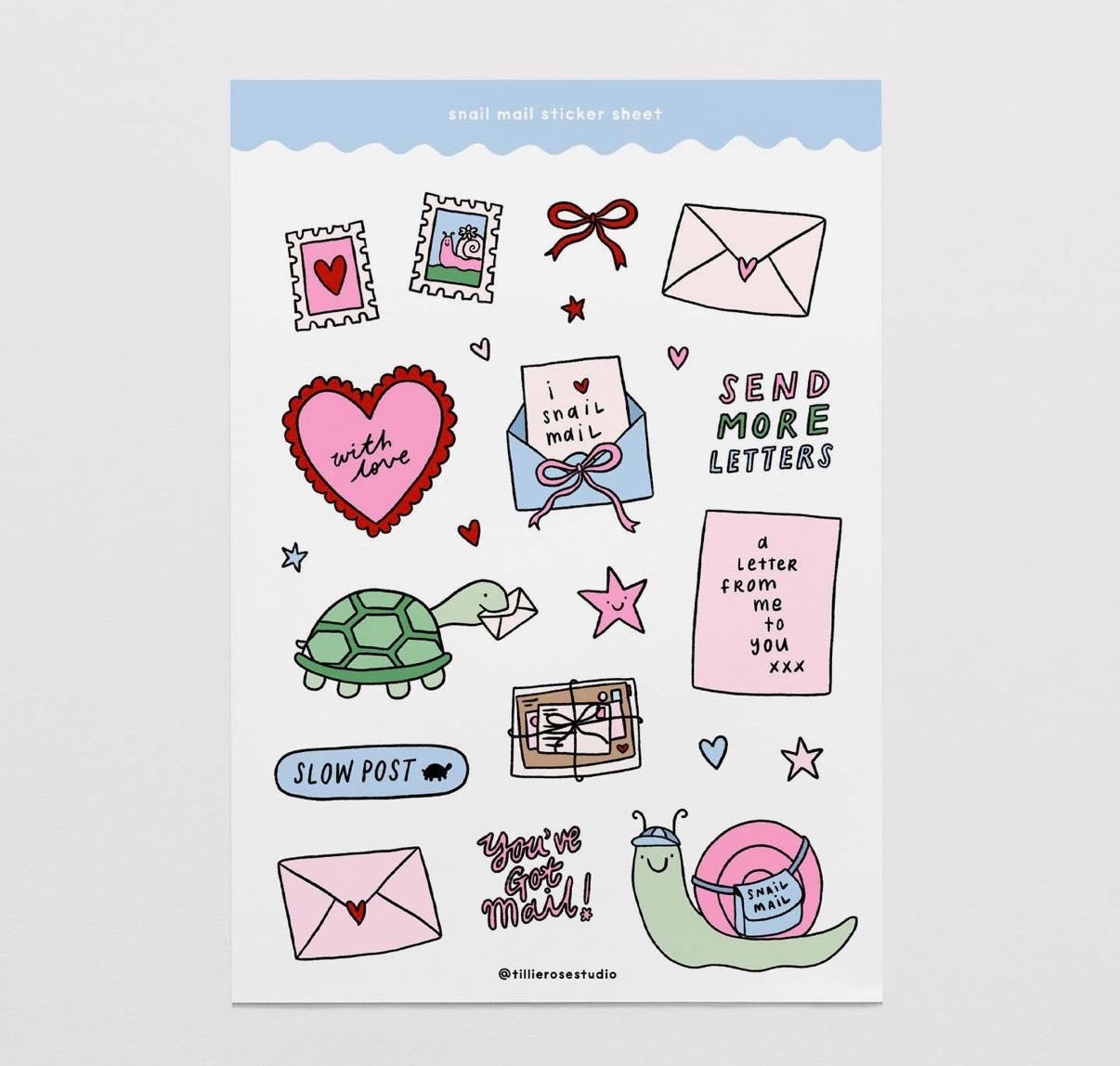 Snail Mail Sticker Sheet