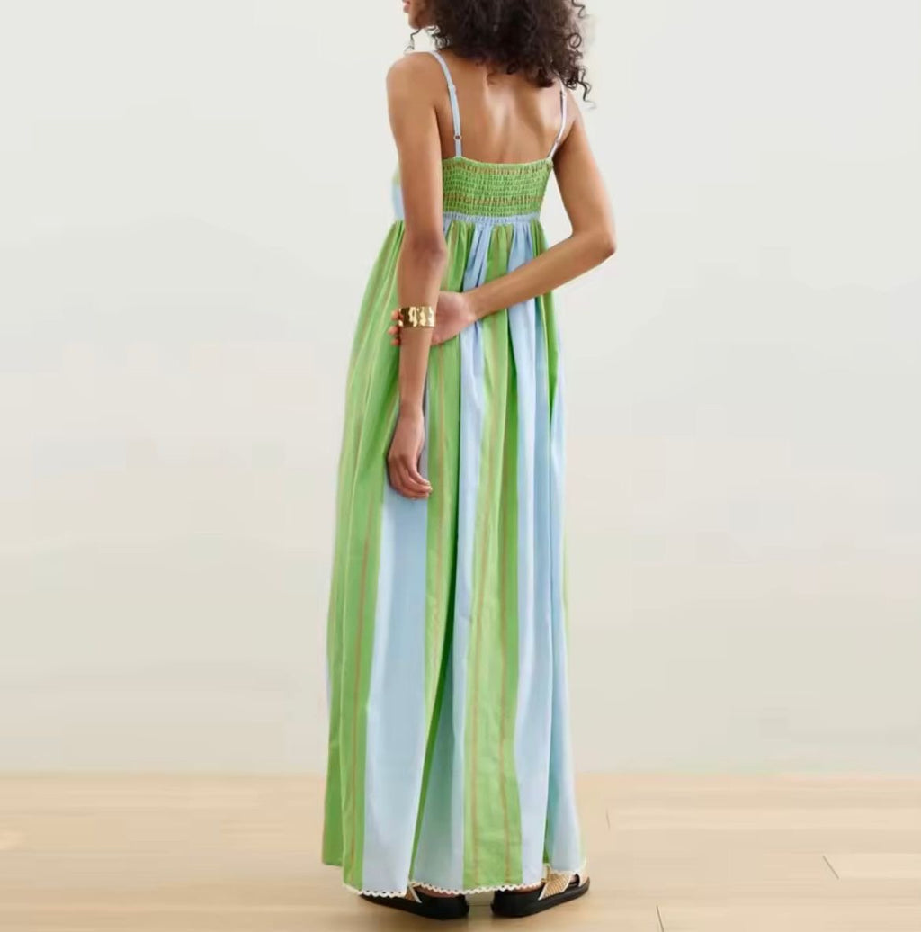 Amalfi Striped Dress💚💙