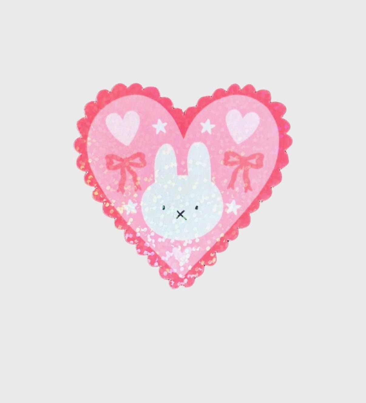 Bunny Heart Sticker